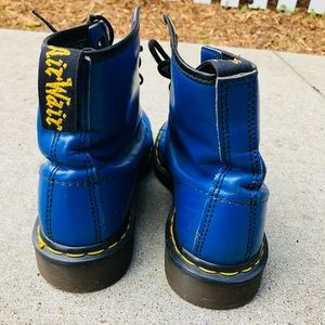 Dr. Martens Smooth Leather Lace Up Blue Boots
